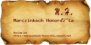Marczinkech Honoráta névjegykártya